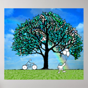 Baum des Leben-Freuden Poster