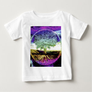 Baum des Leben-friedlichen Lebens Baby T-shirt