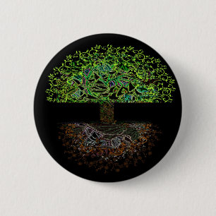 Baum des Leben-Glühens Button