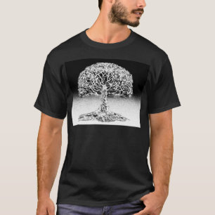 Baum des Leben-Korallenriffs Schwarzweiss T-Shirt