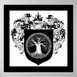 Baum des Leben-Schildes der Arme Poster
