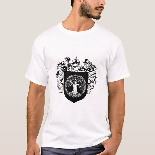Baum des Leben-Schildes der Arme T-Shirt (Vorderseite)