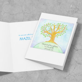 Baum des Leben-Schlägers/der Bar Mitzvah Karte