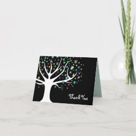 Baum des Leben-Schlägers gefaltetes Mitzvah danken Dankeskarte