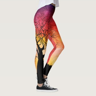 Baum des Leben-Sonnenuntergangs Leggings