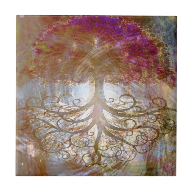 Baum des Leben-Soul-Suchens Fliese (Vorderseite)