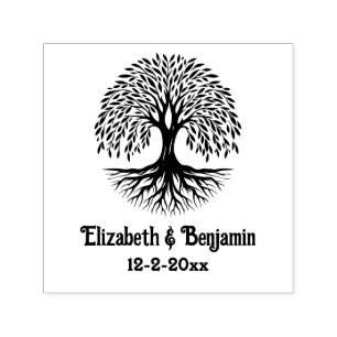 Baum des Lebens #5 Paar Namen Datum Permastempel