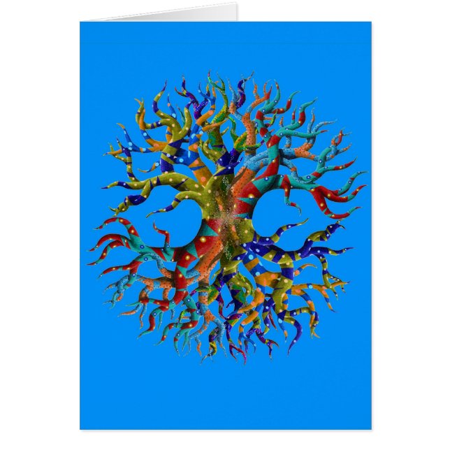 Baum des Lebens auf Blau (Vorne)