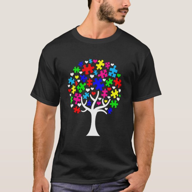 Baum Des Lebens Autismus-Bewusstseinsmonat Tee Lus (Vorderseite)