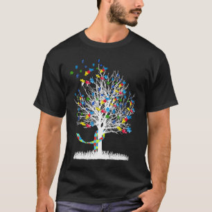 Baum des Lebens Autismus-Bewusstseinsmonat Unterst T-Shirt