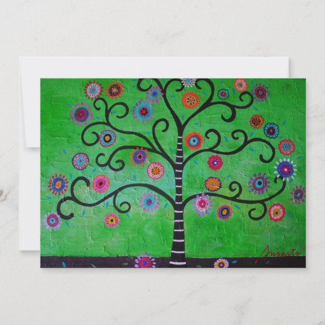 BAUM DES LEBENS BAR/BAT MITZVAH EINLADUNG (Vorderseite)