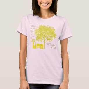 Baum des Lebens Bio Christliche Schrift T - Shirt
