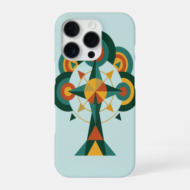 Baum des Lebens Boho-Mandala-Kunst iPhone Hülle (Rückseite)
