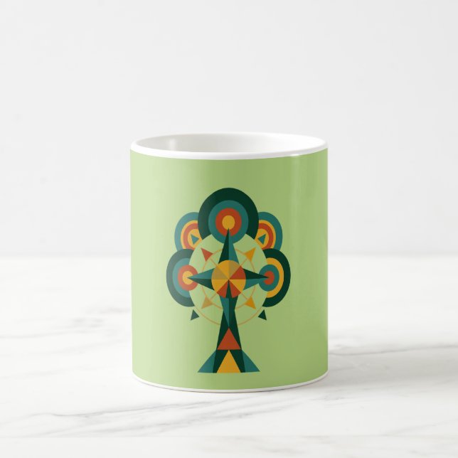 Baum des Lebens Boho Mandala Kunst Kaffeetasse (Mittel)