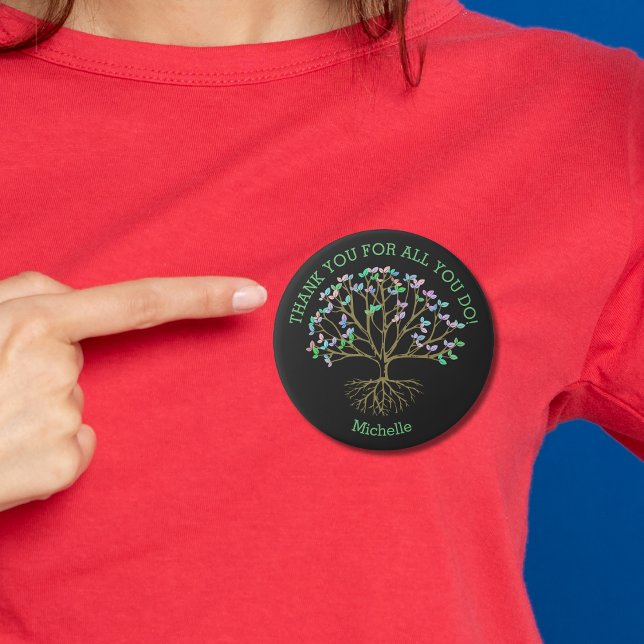Baum des Lebens Danke für alles, was ihr schätzt Button (Von Creator hochgeladen)