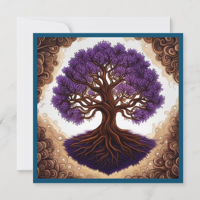 Baum des Lebens  Dankeskarte (Vorderseite)