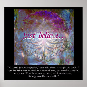 Baum des Lebens einfach glauben Poster