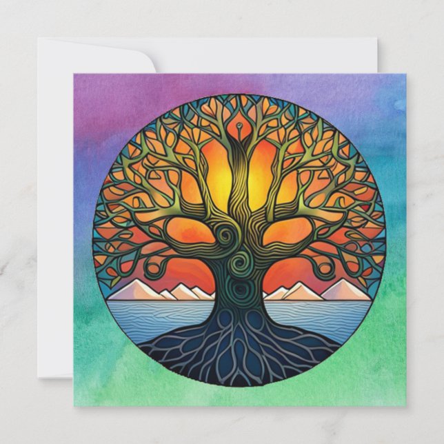 Baum des Lebens  Einladung (Vorderseite)