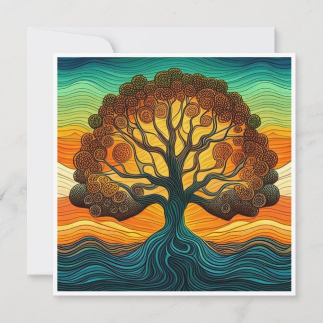 Baum des Lebens  Einladung (Vorderseite)