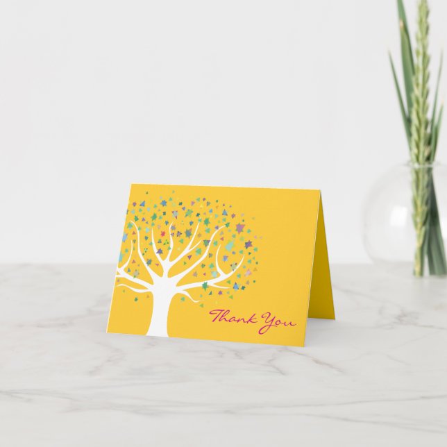 Baum des Lebens Einladung Dankeschön Karte (Vorderseite)