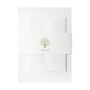Baum des Lebens, Elegante Hochzeit Einladungsbanderole