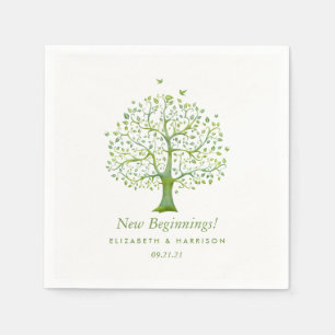 Baum des Lebens, Elegante Hochzeit Serviette