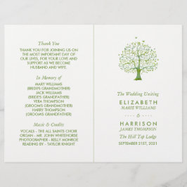 Baum des Lebens, elegantes Hochzeitsprogramm