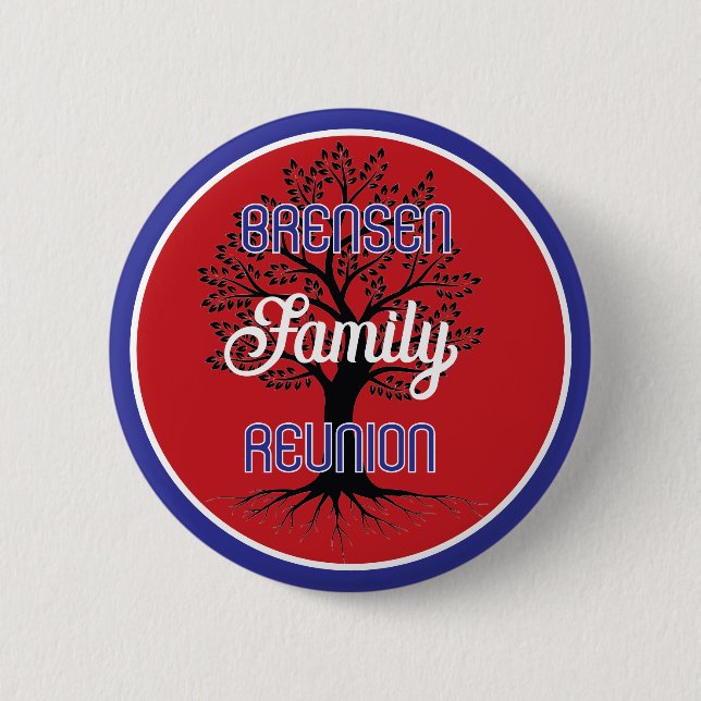 Baum des Lebens!  Familientreffen-Button Button (Vorderseite)