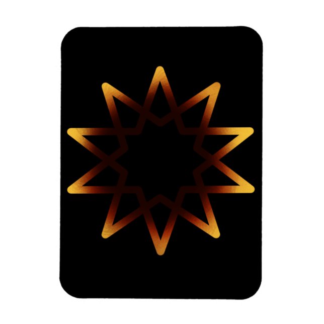 Baum des Lebens Fiery Orange Symbol Magnet (Vertikal)