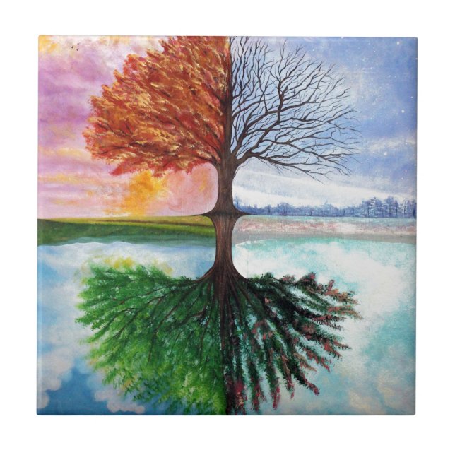 Baum des Lebens Fliese (Vorderseite)