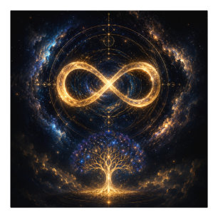 Baum des Lebens Foto Druck Cosmic Infinity