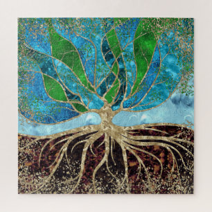 Baum des Lebens - Glas und Marmor Puzzle