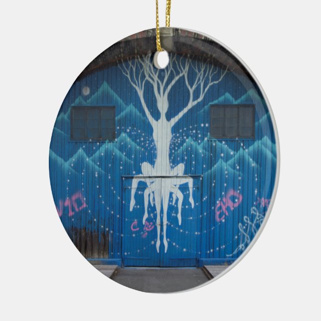 Baum des Lebens Graffiti Keramikornament (Links)