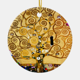 Baum des Lebens Gustav Klimt Nouveau Keramikornament