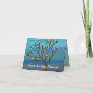 Baum des Lebens Hannukah-Karte Feiertagskarte