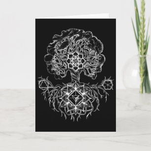 Baum des Lebens Heilige Geometrie Design Yoga Spir Karte