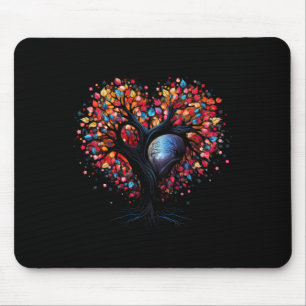 Baum des Lebens Herz Buddhismus Yoga Meditation Mousepad