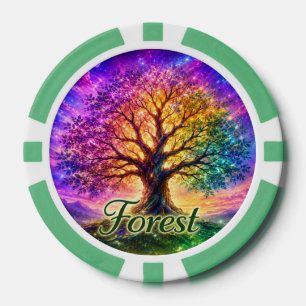 Baum des Lebens im Wald Pokerchips