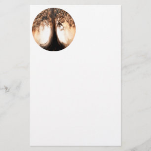 Baum des Lebens in der Sonnenaufgangsstation Briefpapier