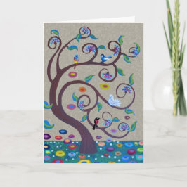 Baum des Lebens - Jugendstil Karte