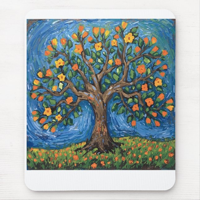 Baum des Lebens Kunstwerk, keltisch Mousepad (Vorne)