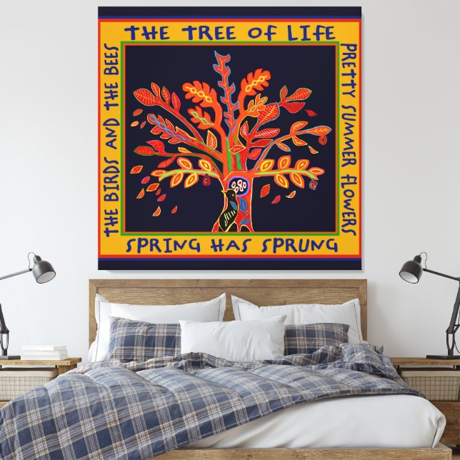 Baum des Lebens Leinwanddruck (Insitu (Schlafzimmer))