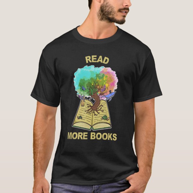 Baum des Lebens Lesen Sie mehr Bücher Bookaholic-L T-Shirt (Vorderseite)