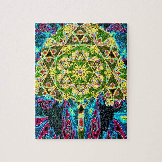 Baum des Lebens Mandala von Amelia Carrie Puzzle (Vertikal)