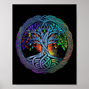 Baum des Lebens Meditation Yoga Zen Achtsamkeit Poster