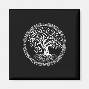 Baum des Lebens mit Om-Symbol Yoga Zen-Meditation  Magnet