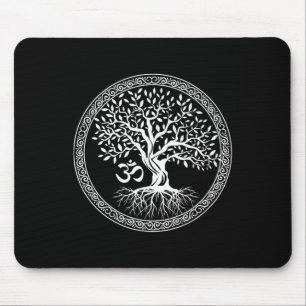 Baum des Lebens mit Om-Symbol Yoga Zen Meditation Mousepad