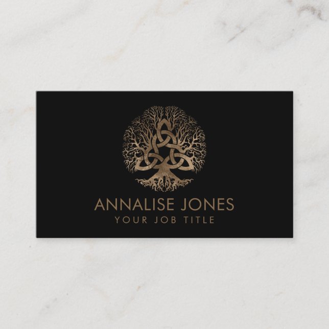 Baum des Lebens mit Triquetra Visitenkarte (Vorderseite)