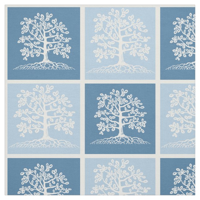Baum des Lebens mit Vögeln Stoff (Muster)