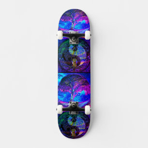Baum des Lebens mit Yin Yangs Skateboard